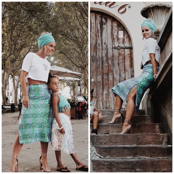 NWT, Anthropologie, Sequined Palette Midi Skirt - Picture 7 of 8